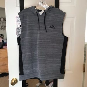 ADIDAS SLEEVELESS ATHLETIC SWEATSHIRT